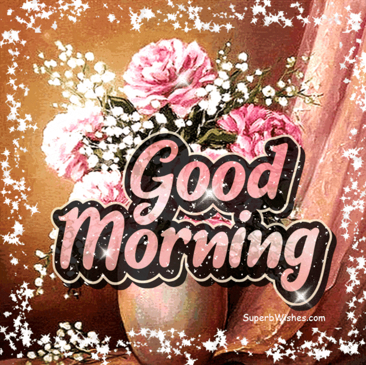 Good Morning With Pink Flowers