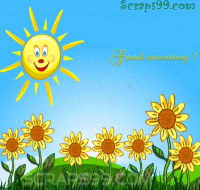 Animated Sunflower Good Morning
