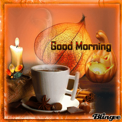 Autumn Good Morning With Candle